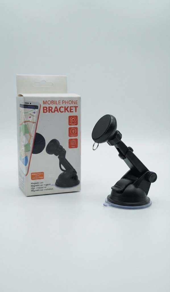 Soporte Magnético Universal ZN782 con Ventosa para Salpicadero - Empaque y producto